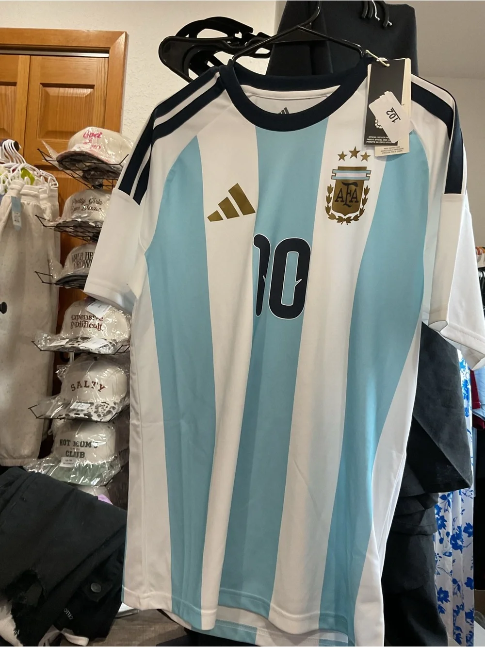 SA144 - Adidas Argentina Lionel Messi #10 AFA Soccer Jersey Men’s M NWT
